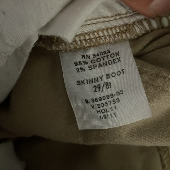 GAP Tan Skinny Boot Corduroy Pants size 29 - Picture 8 of 11